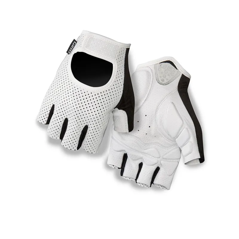 white cycling mitts