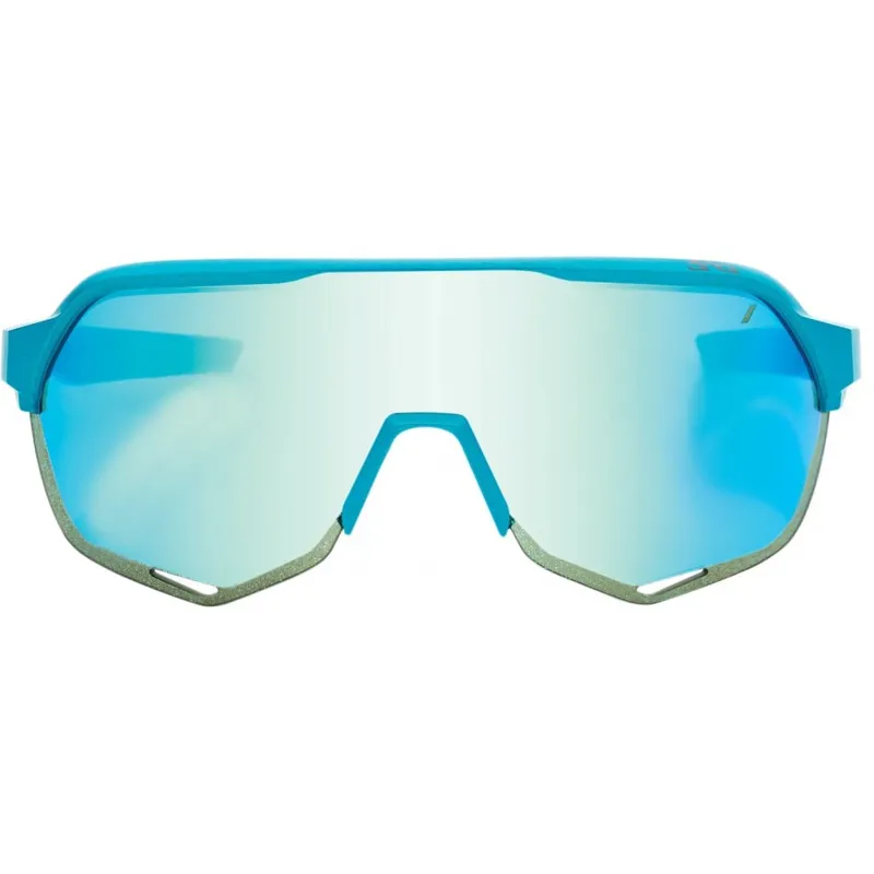 100 Percent Limited Edition Peter Sagan S2 Sunglasses - Blue Topaz With Blue Topaz Multilayer Mirror Lens-2