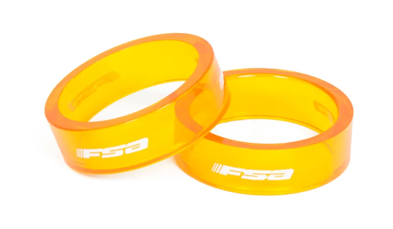 FSA 10mm X 10 Polycarbonate Headset Spacers in Orange