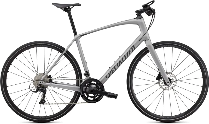 2021 Specialized Sirrus 4.0 Carbon Hybrid Bike in Silver