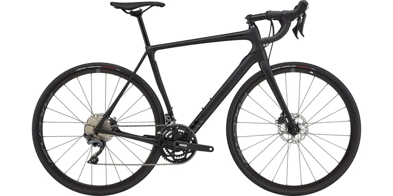 black cannondale road bike