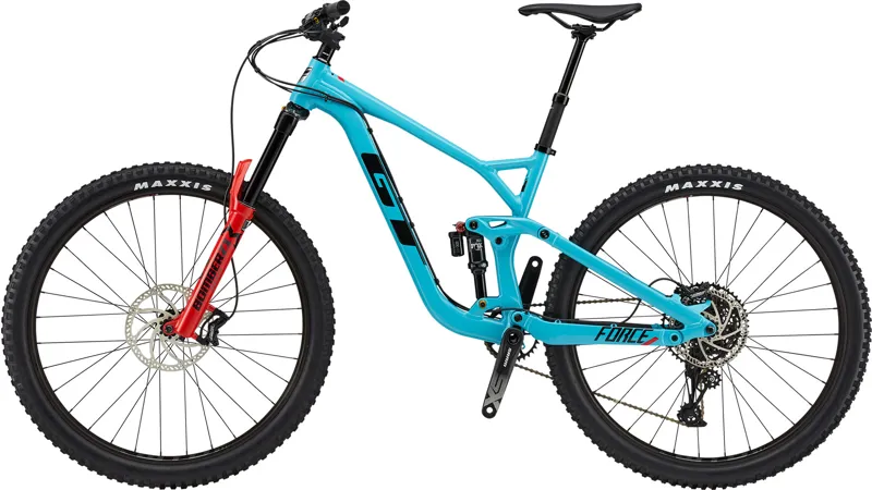 GT Force 29 Elite Full Suspension Enduro Mountain Bike Aqua-1