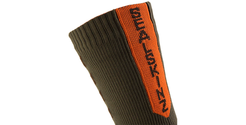 Sealskinz Waterproof MTB Thin Mid Socks with Hydrostop Dark Olive/Mud/Methyl Orange-2