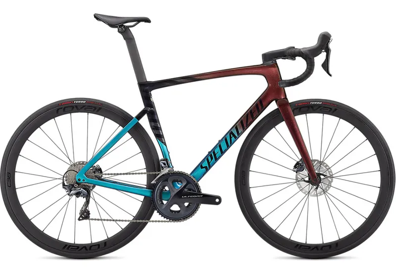 Specialized Tarmac SL7 Expert 2021 Carbon Road Bike Ultra Turquoise/Red Gold Pearl/Black