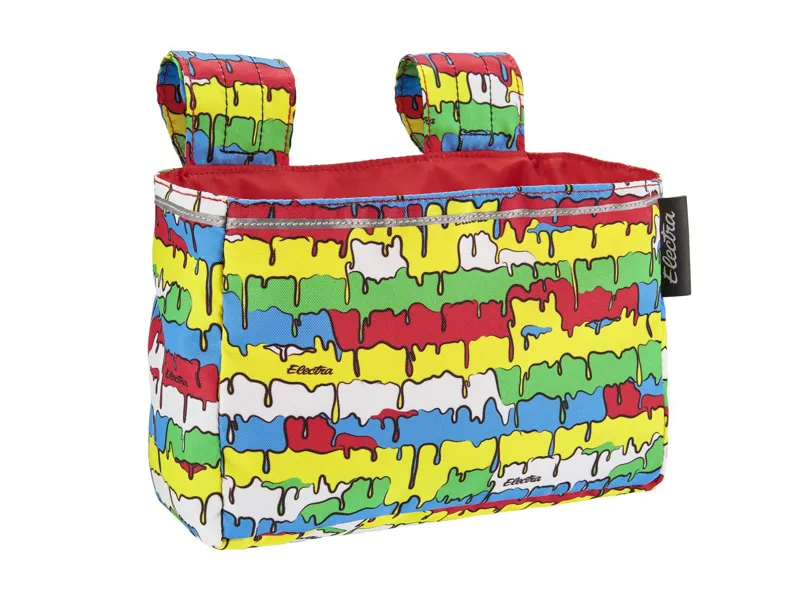 Electra Graffiti Drip Velcro Handlebar Bag Graffiti Drip Blue/ Red