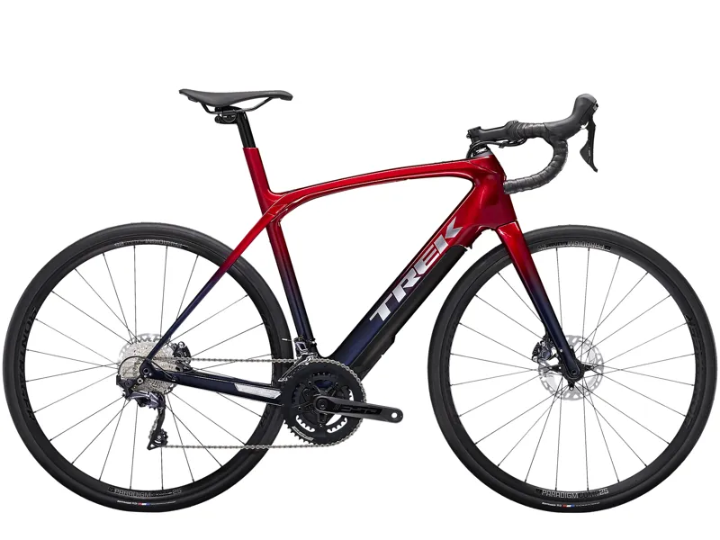 Trek Domane+ LT 2022 Carbon Electric Road Bike Rage Red to Deep Dark Blue  Fade