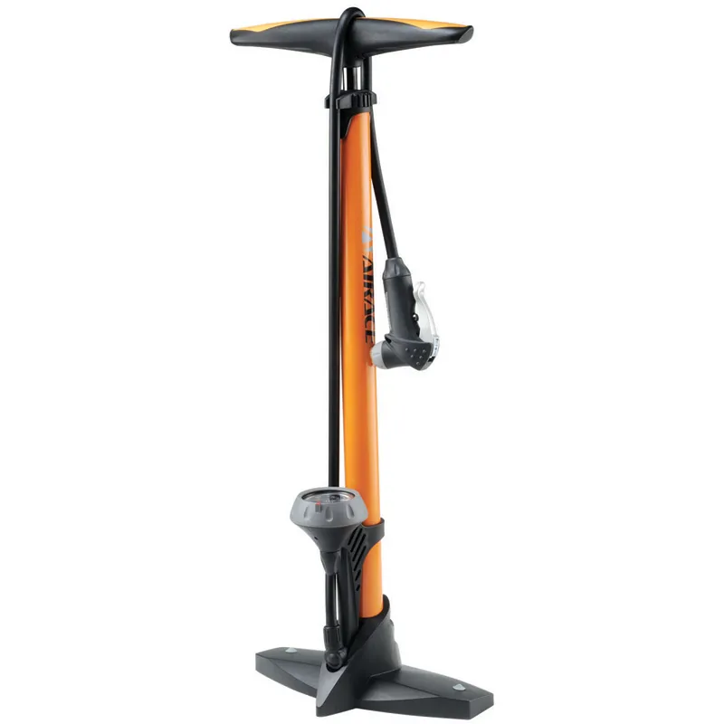 Airace Infinity Sport Steel Floor Pump Orange 160psi 1191g