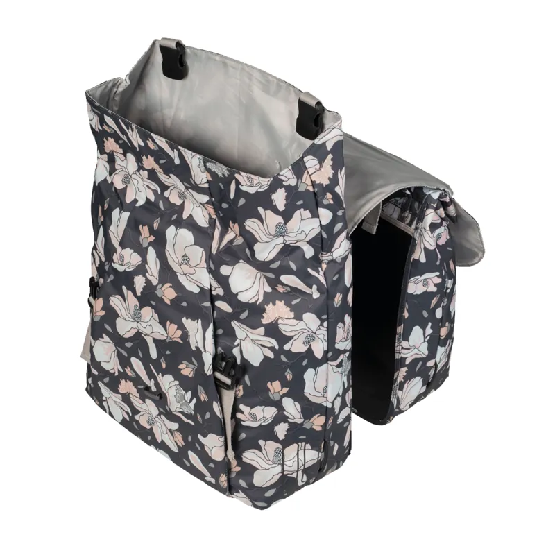 Basil Magnolia Rear Pannier Double Bag 35 litre Pastel Powders-2