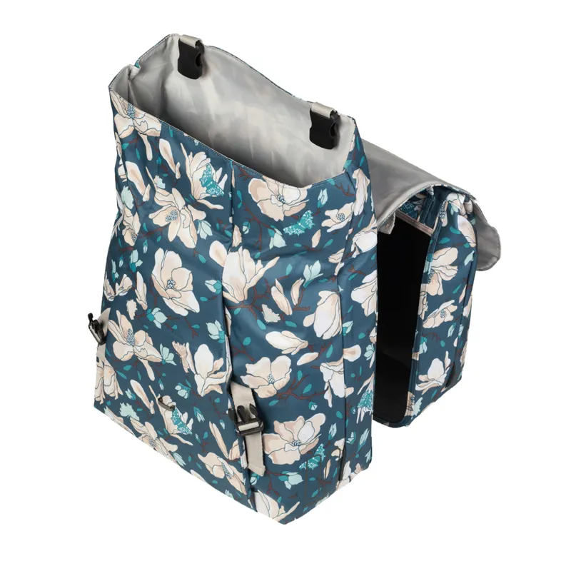 basil magnolia double pannier bag