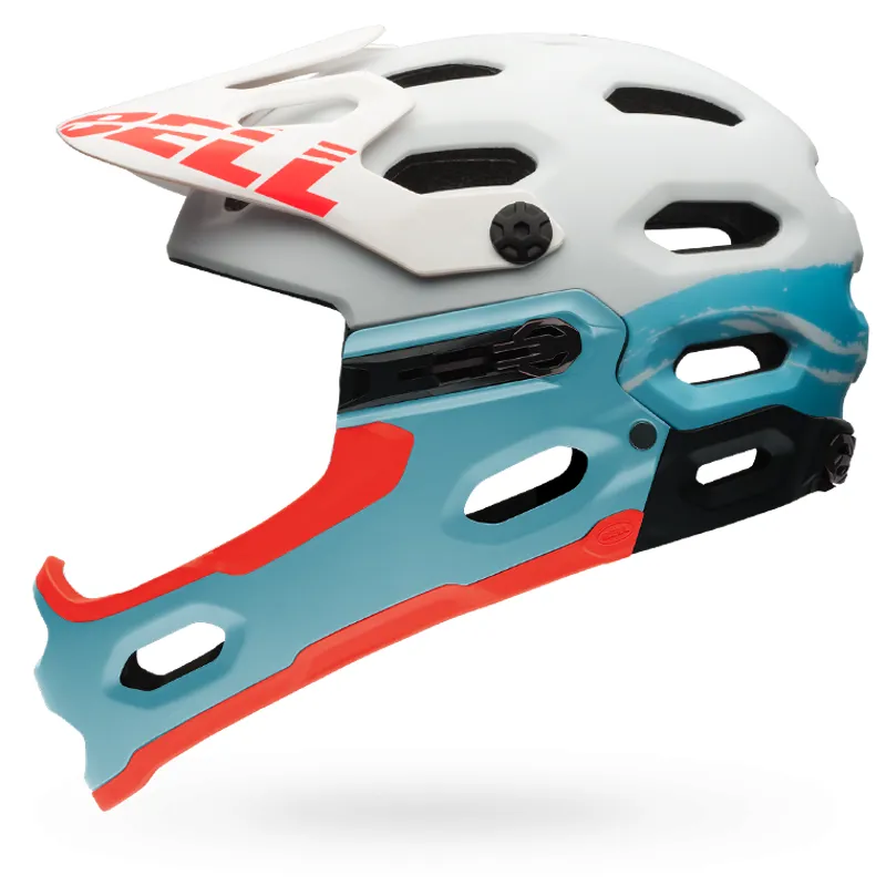 Bell Super 2r MIPS Full Face Helmet Matt White/ Blue