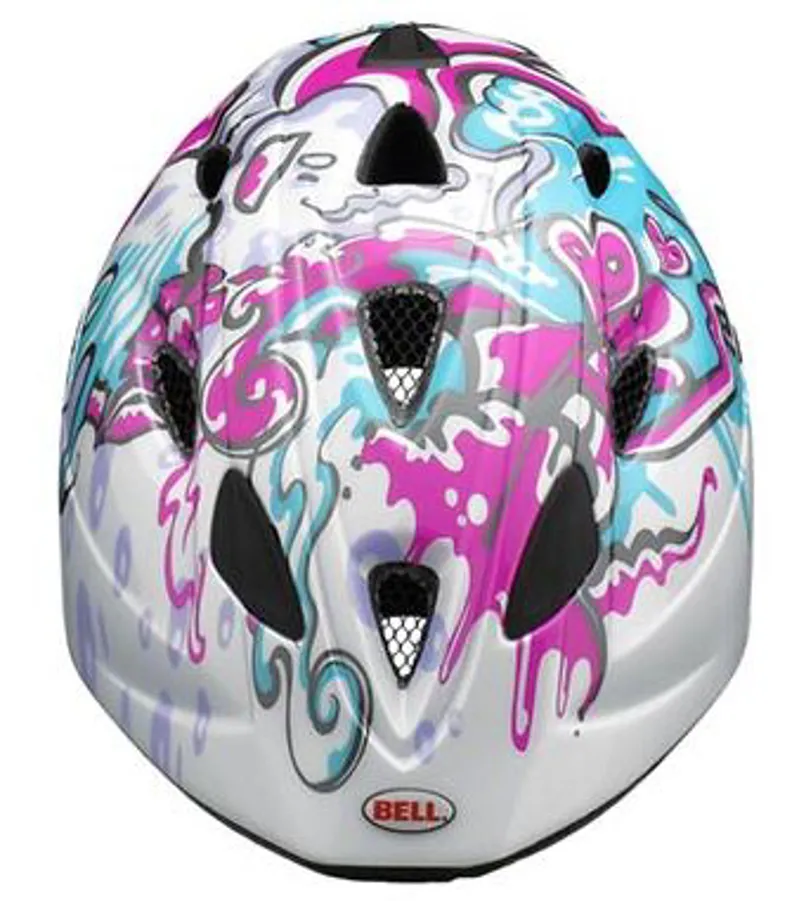 Bell Tater Purple / White / Magenta Collage Kids/ Childs Helmet-1