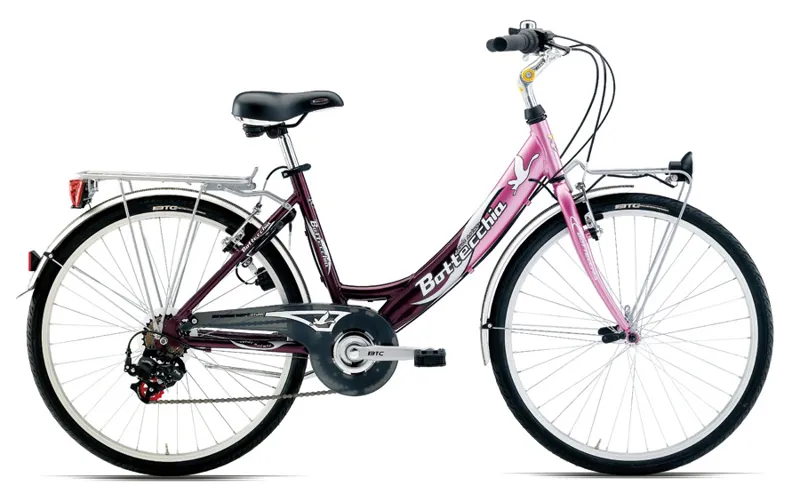Bottecchia 725 TX 55 6 speed 26x1.75 Ladies Fuchsia Dark Red City Hybrid Bike 2013