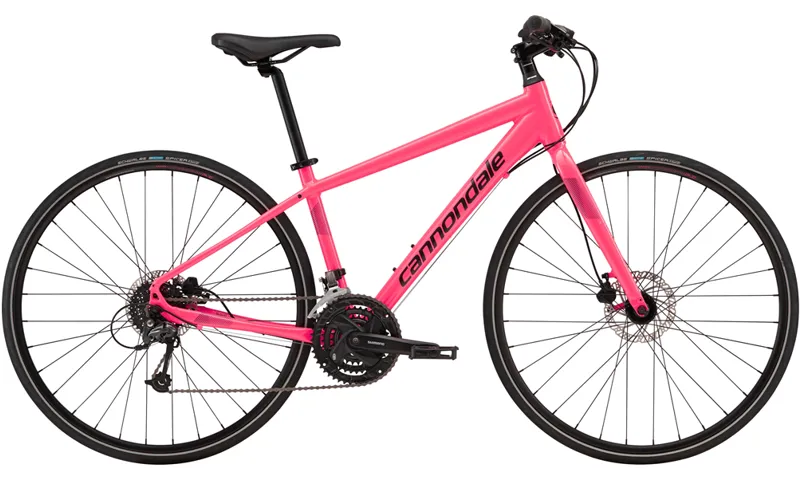 pink hybrid bike