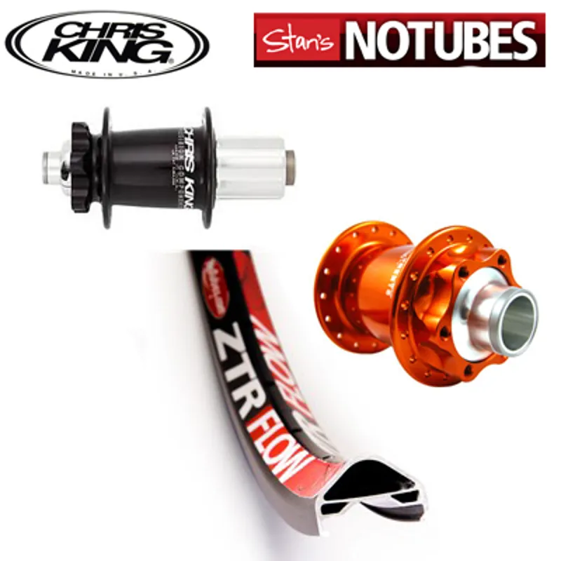 Chris King ISO Hubs on ZTR Flow 26 Rims MTB Wheelset