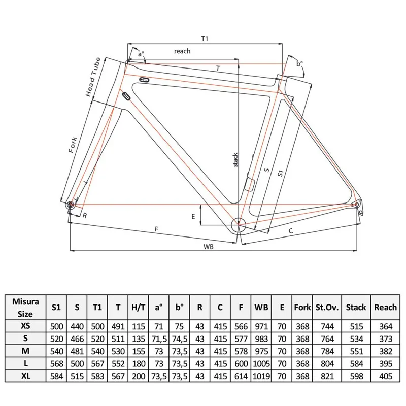 Colnago clx 2024 size guide