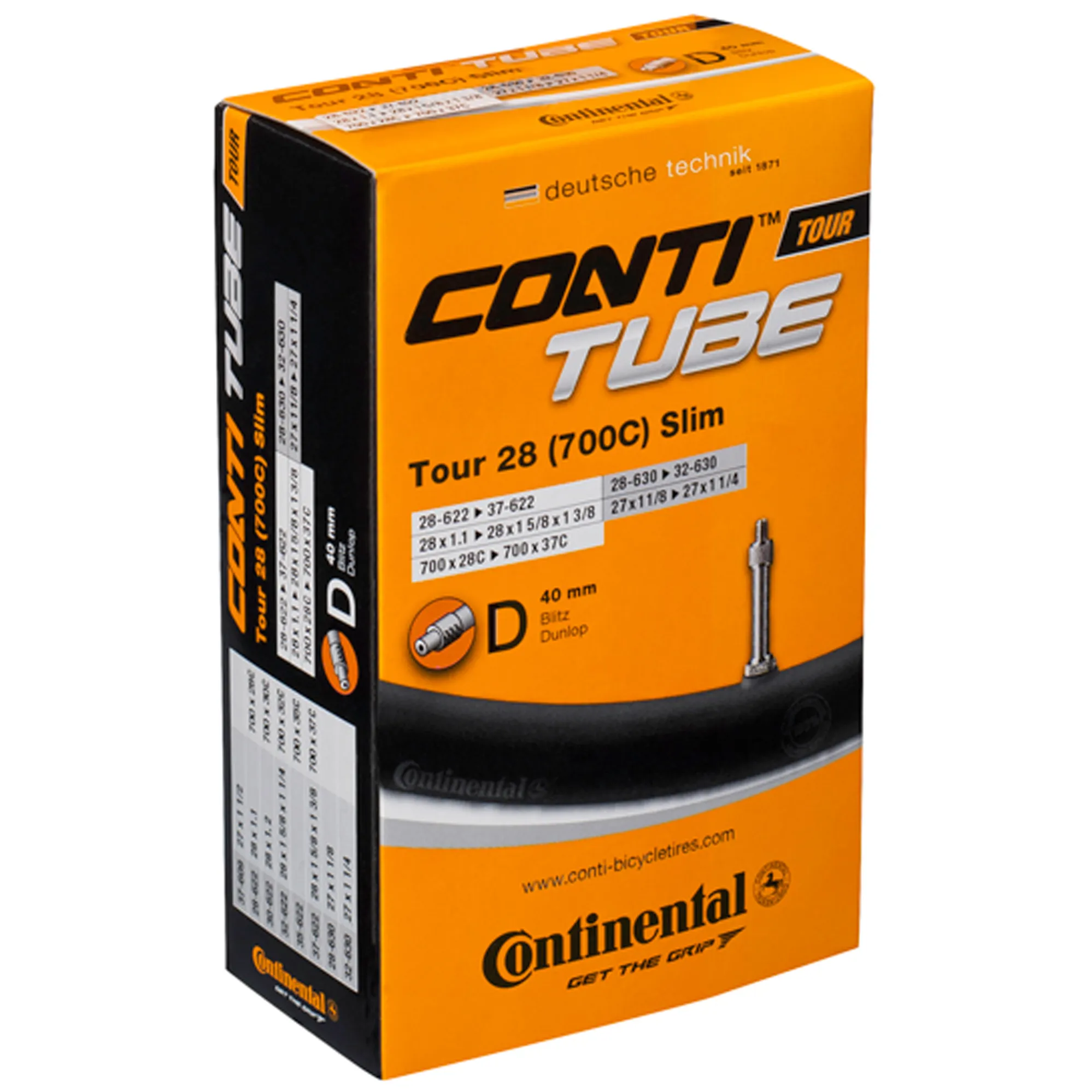 Continental Tour 28 slim tube 700 x 23 32C Schrader valve Inner Tube