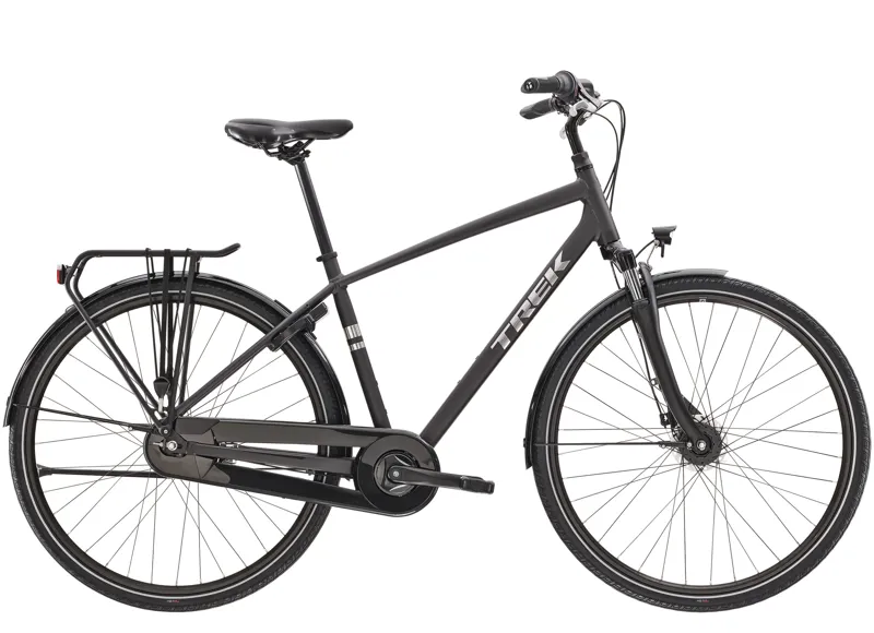 Trek District 1 Equipped Hybrid Electric Bike in Black