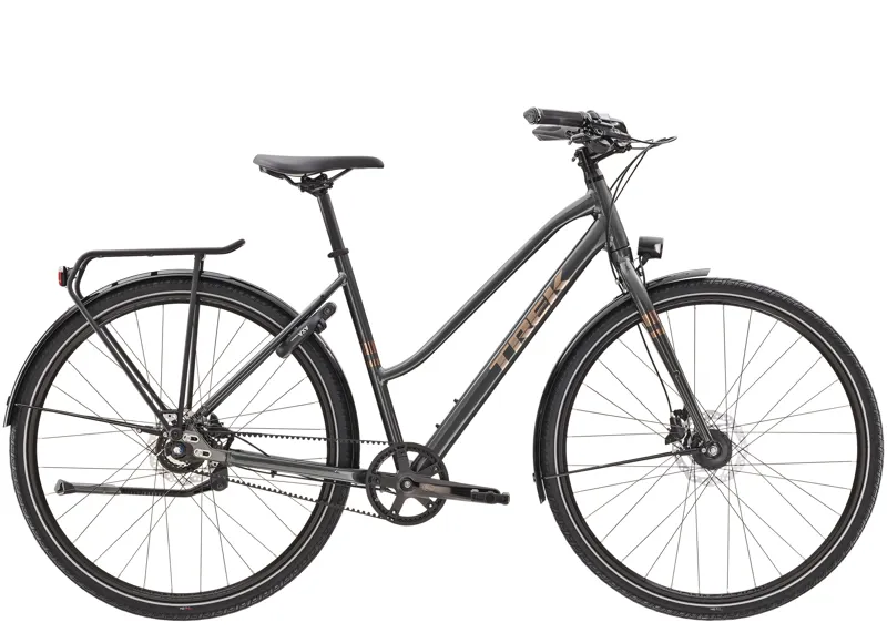 Trek District 4 Equipped Stagger Hybrid Bike in Grey
