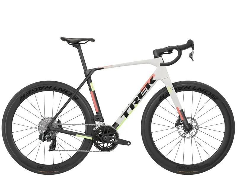 Trek Domane SL 6 AXS Gen 5 Buff Beige and Matte Era White/Deep Smoke-1
