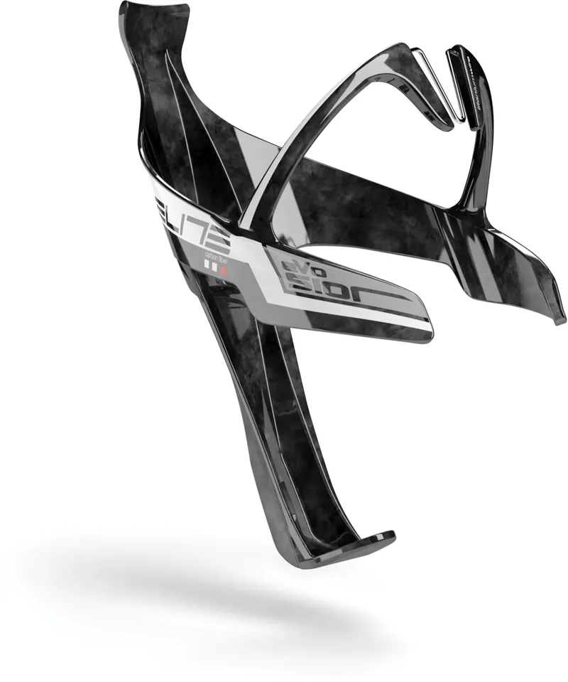 Elite Sior Evo cage carbon fibre and titanium - silver graphics