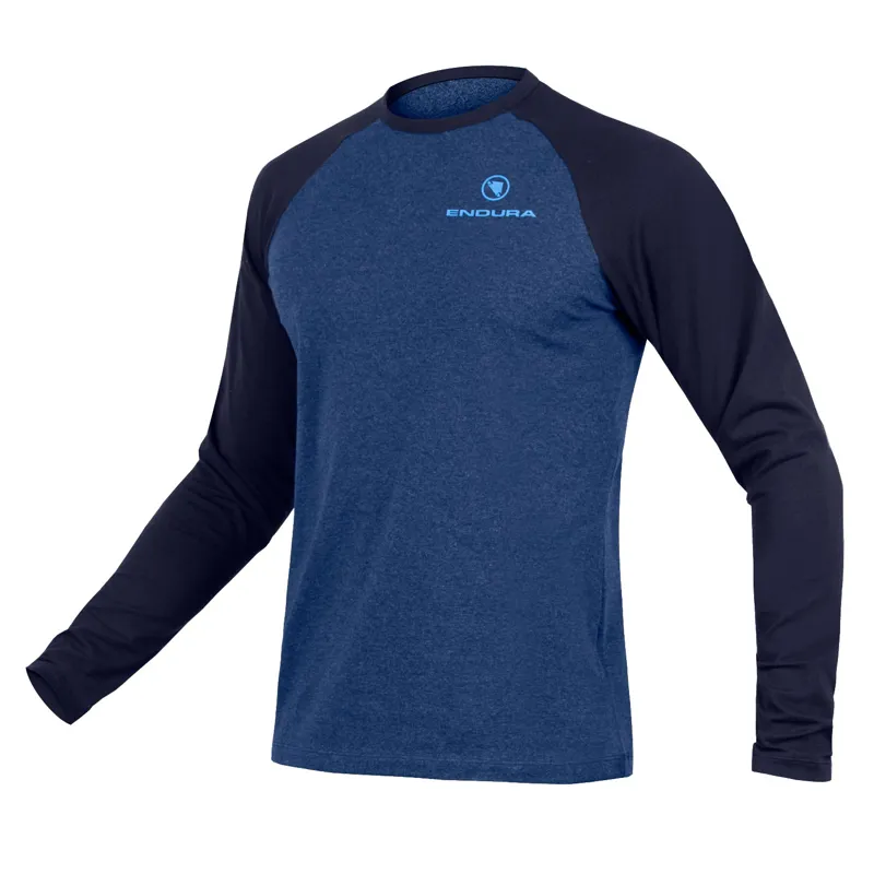 2017 Endura One Clan Raglan Long Sleeved T-Shirt in Blue