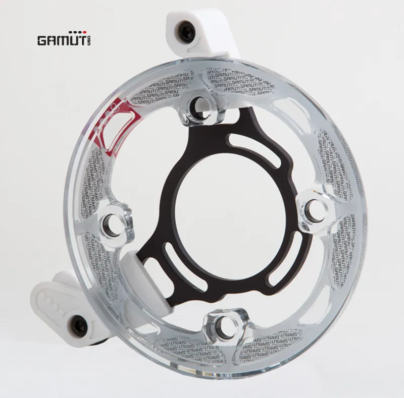 Gamut P20s chain guide, white bash guard, fits 32 - 34 T-2