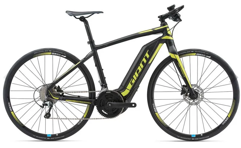 Giant FastRoad E+ 25km/H Black/Neon 2018 Electric Bike