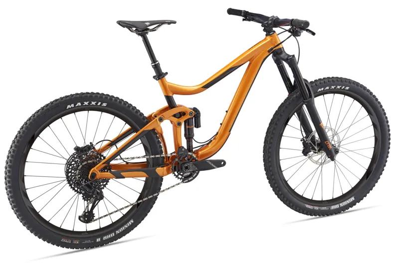 orange full suspension bike
