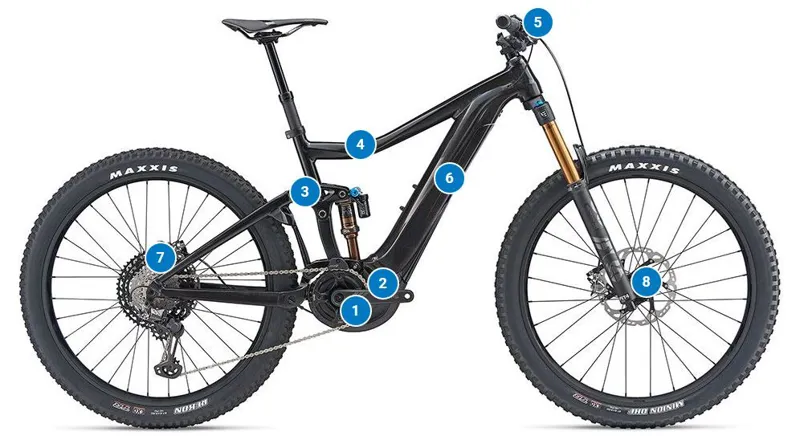 Giant Trance E 1 Pro 2019 25km Mens FS Electric MTB Black
