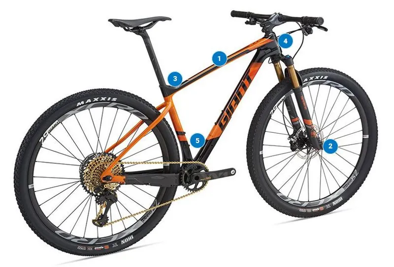Giant Xtc Advanced 29er 1 Neon Red 2018 Carbon Mountain Bike Buy
