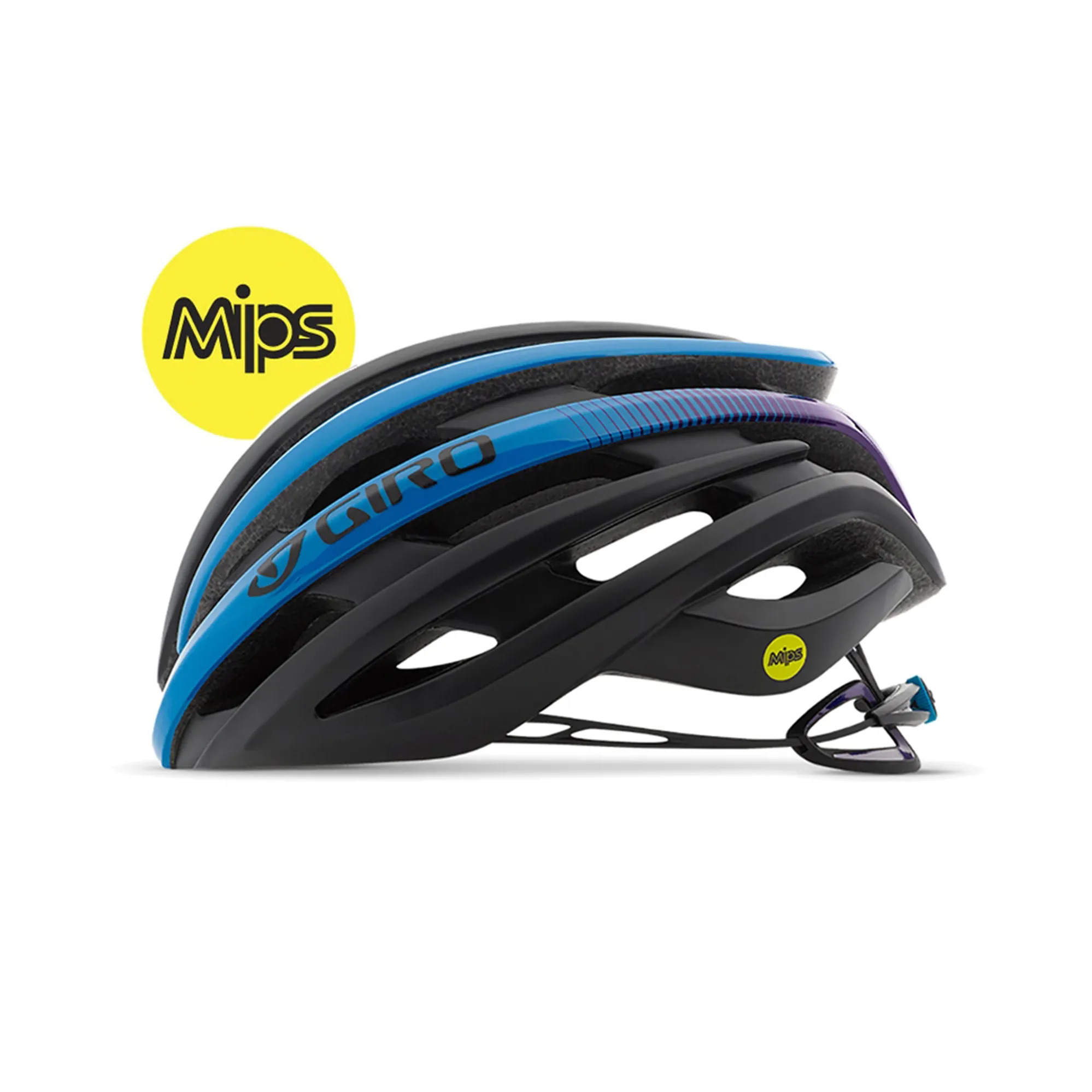 Giro Cinder MIPS 2017 Road Helmet Matt Black/ Blue/ Purple Giro Cinder MIPS 2017 Road Helmet Matt Black/ Blue/ Purple