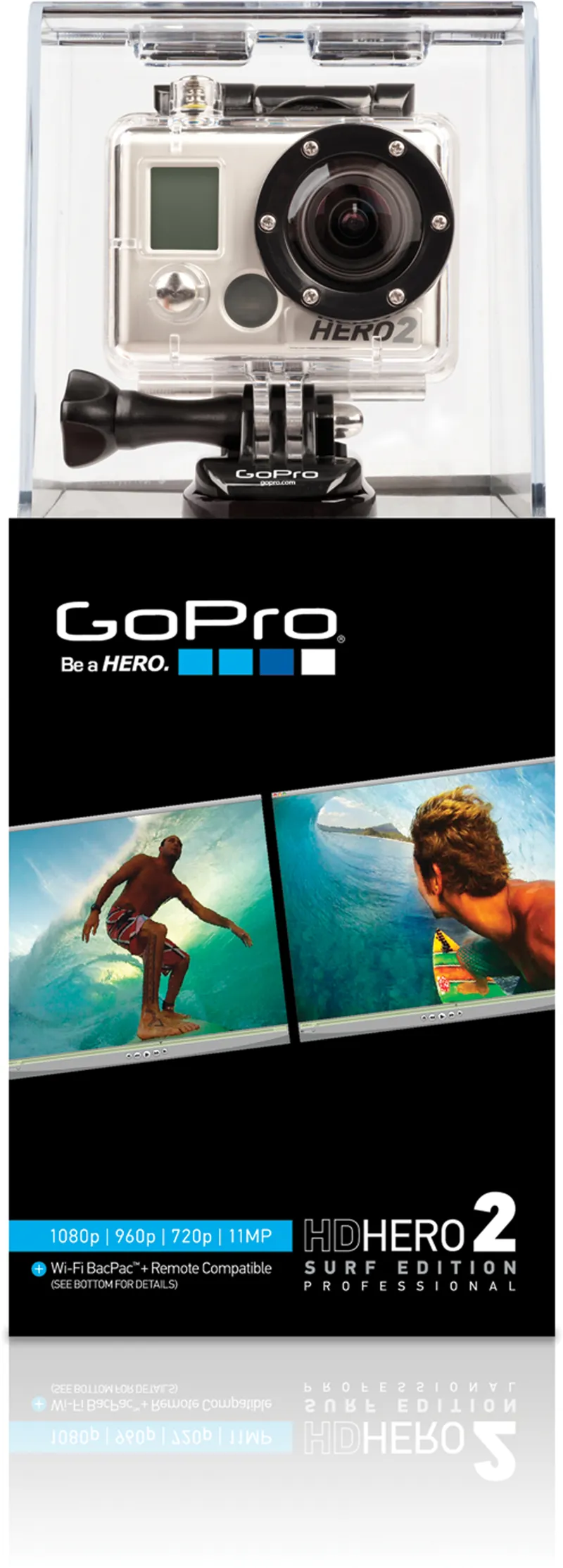 GoPro HD Hero 2 Edition camera with Surf mount kit and accessories-1