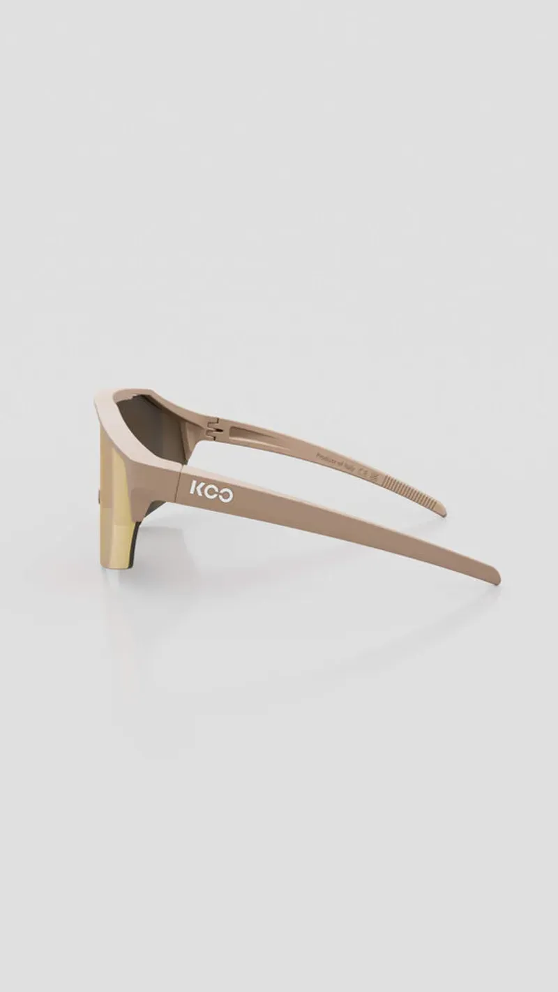 Koo Alibi Matt Sand Frame Gold Mirror Lenses-2