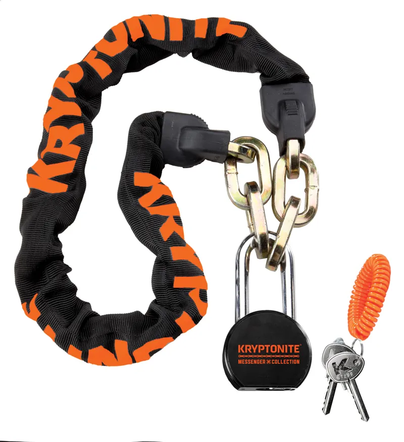 Kryptonite Messenger and Commuter Chain and Moly Padlock