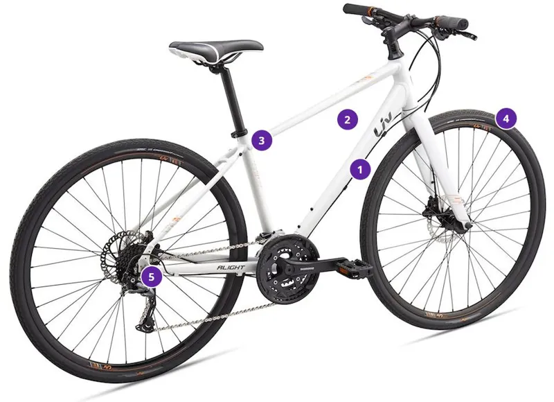 Liv Alight 2 City Disc 2019 Womens Hybrid Bike Blue-1