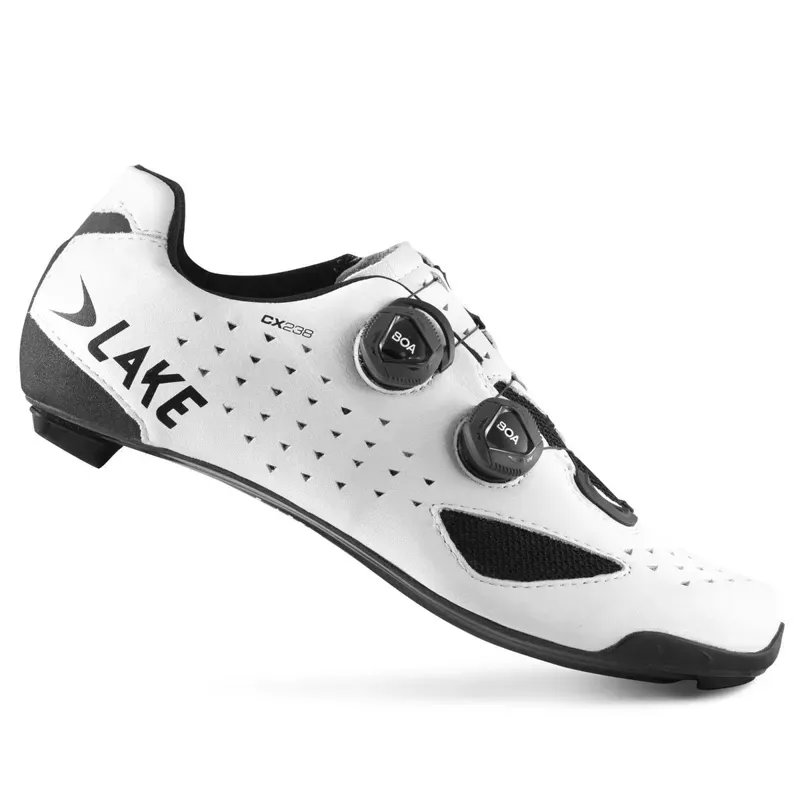 Lake CX238 Carbon Road Shoe Wide Fit White 