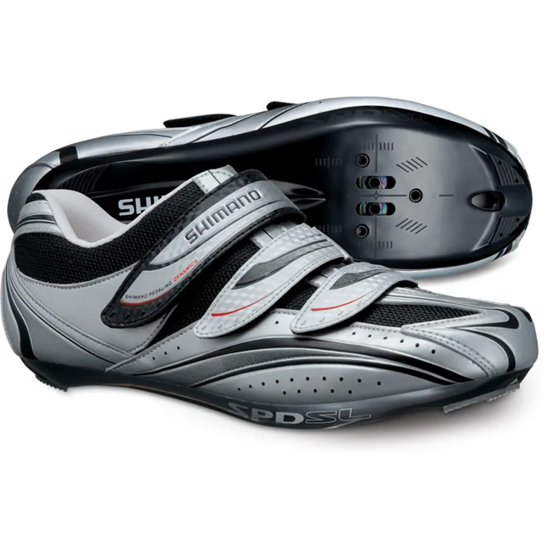 Shimano R077 SPD-SL Road shoes, silver