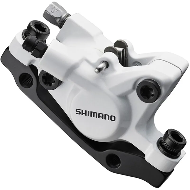 Shimano BR-M446 disc brake calliper, without adapter for front or rear, white