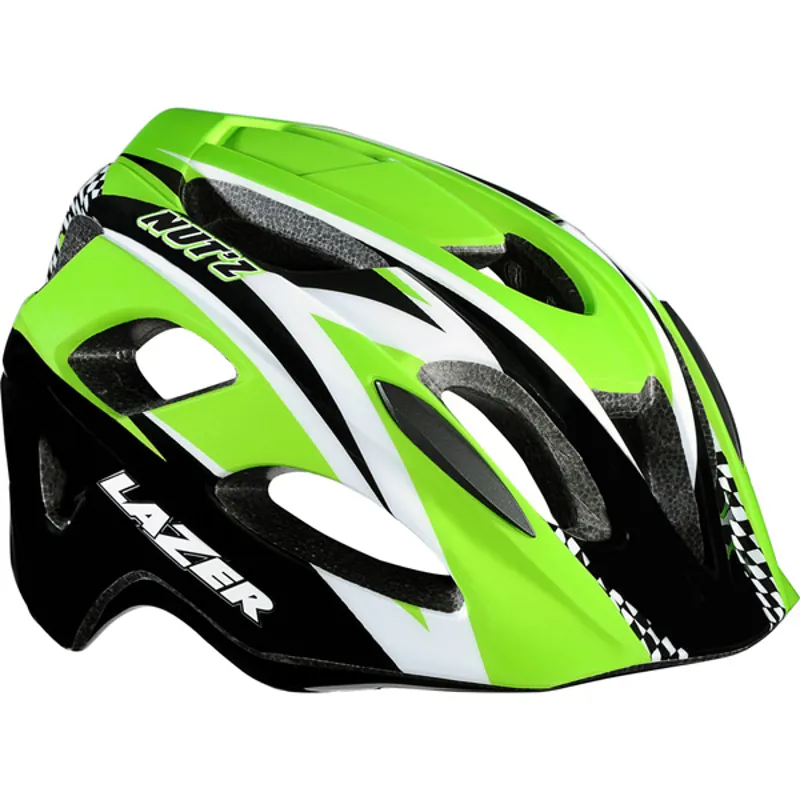 Lazer Nutz race green with Free Fireman crazy nutshell youth Helmet