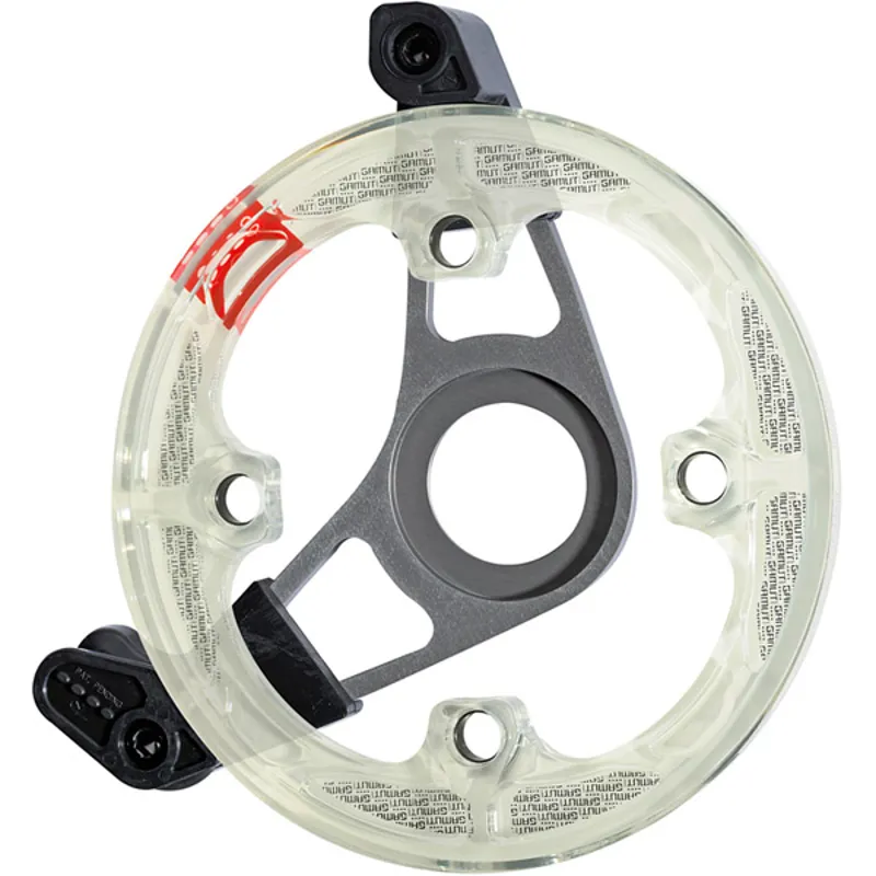 Gamut P20s chain guide, white bash guard, fits 32 - 34 T-3