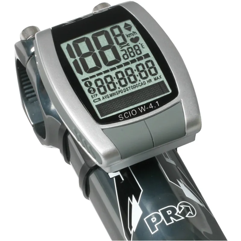 Pro SCIO W-4.1 41-function wireless cycle computer with altimeter and heart rate