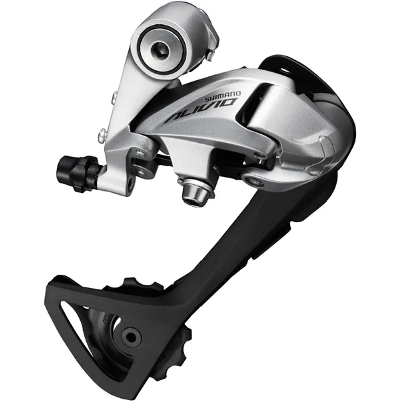 Shimano RD-M4000 Alivio 9-spd Shadow design rear Mech SGS, top Silver-2