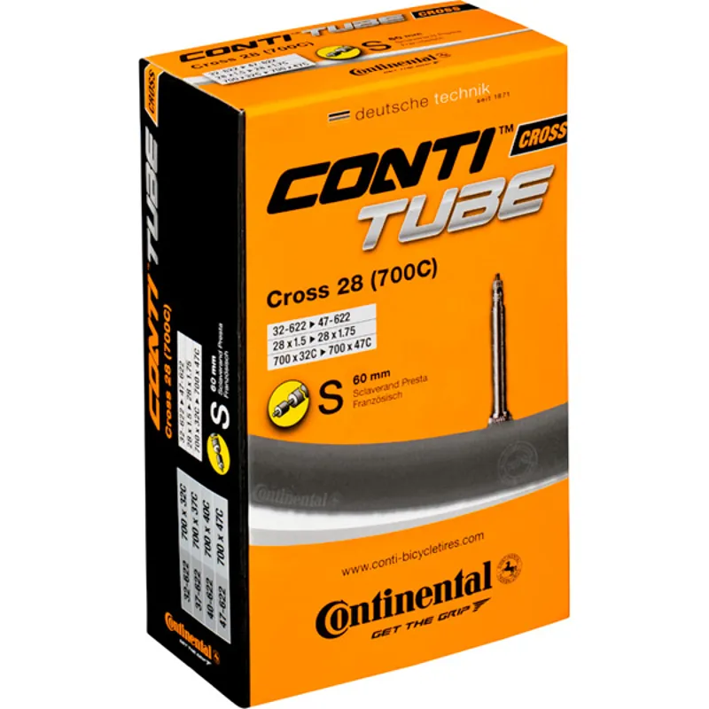 Continental Cross 700 x 32 - 42C Presta 60 mm long valve inner tube