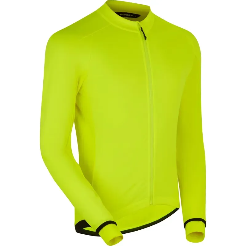 Madison DTE Thermal Long Sleeve Jersey Hi-Viz-1