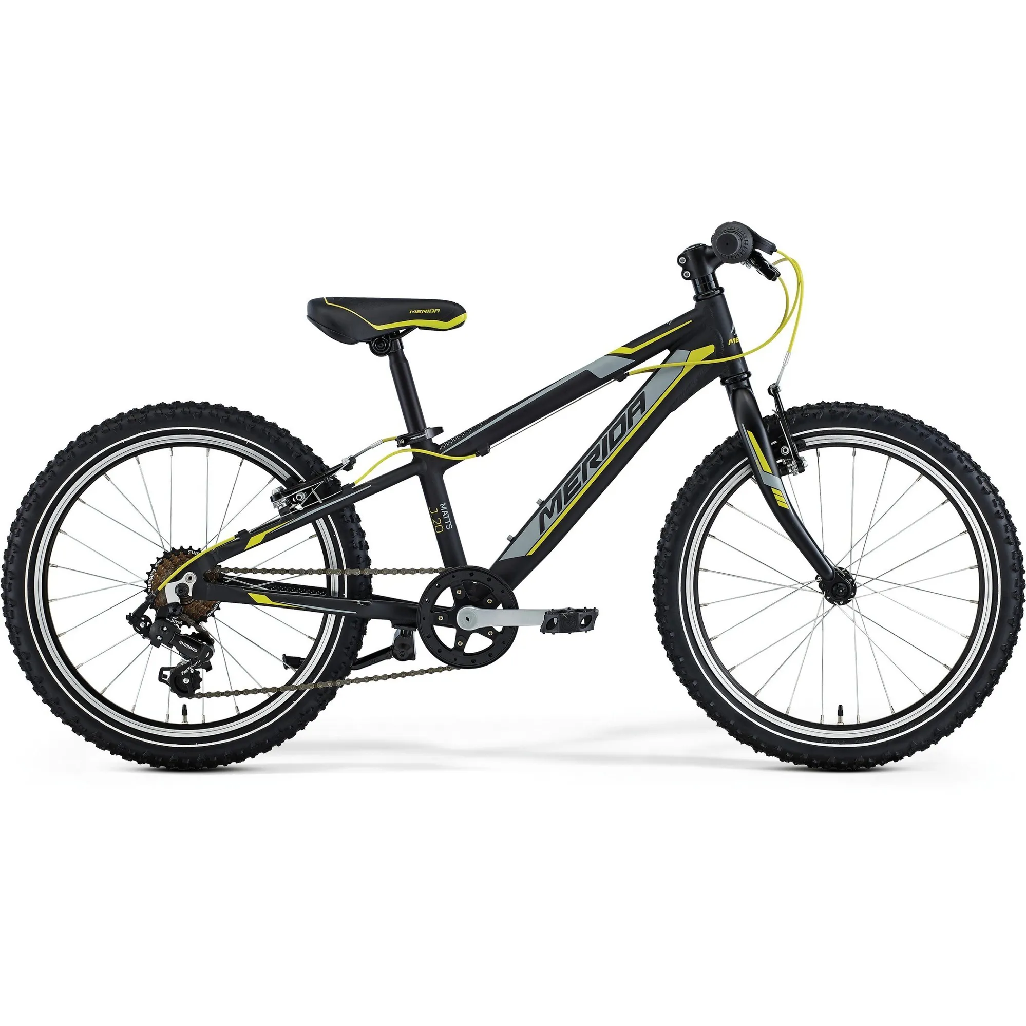 Merida Matts J20 Race Kids Bike matt black grey/yellow