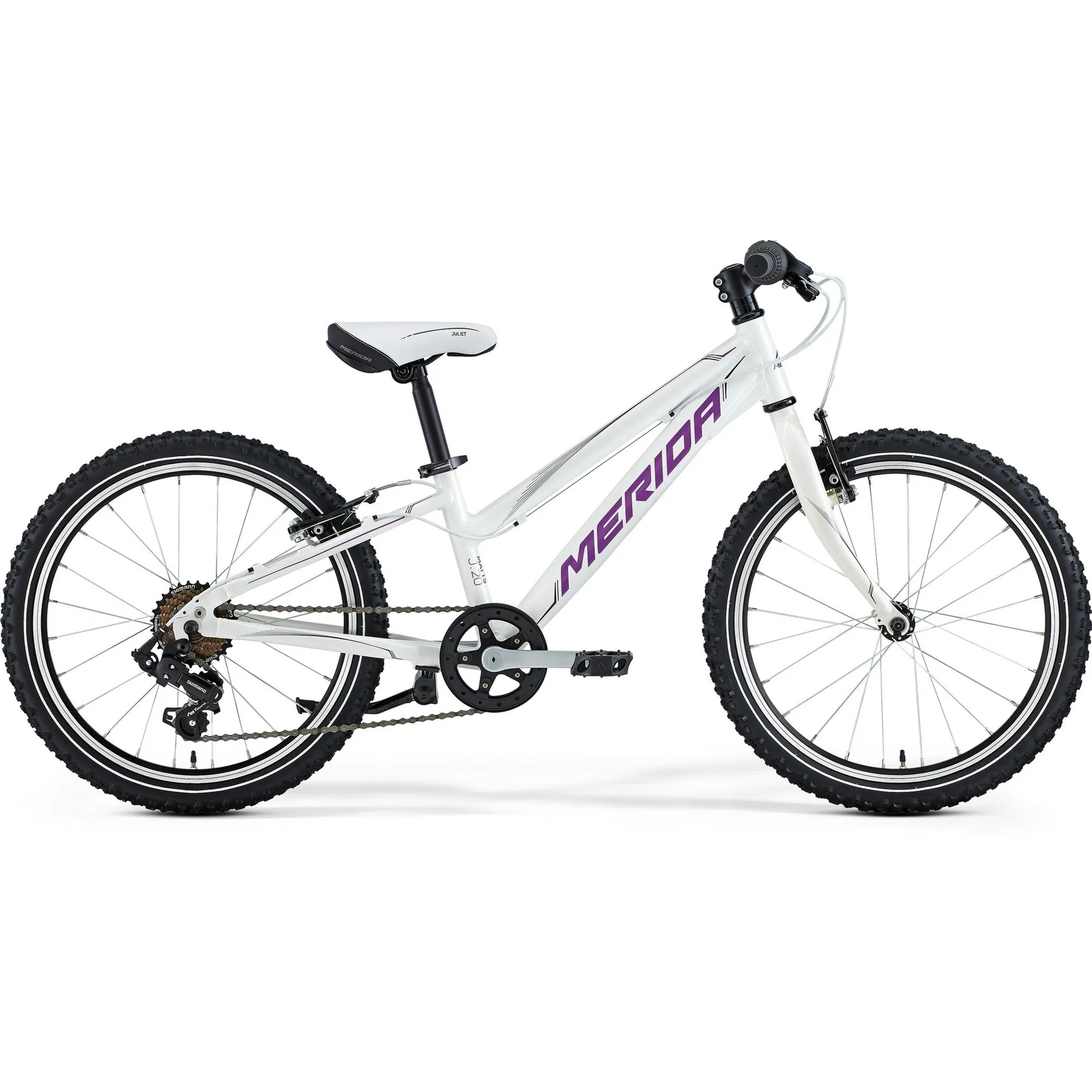 Merida Matts J20 Race Kids Bike metallic white white/orchid