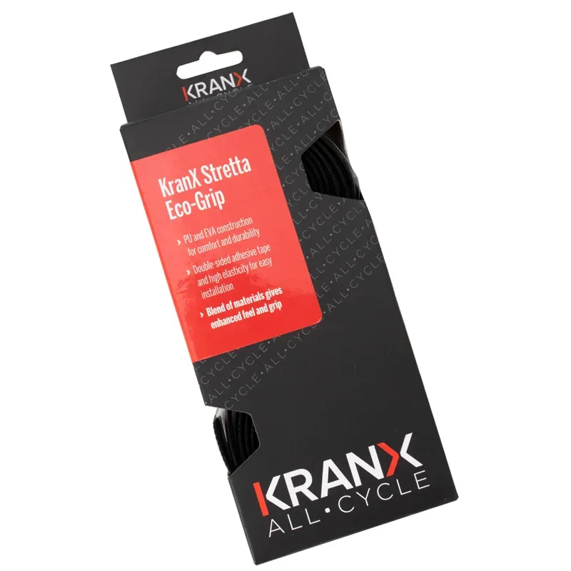 KranX Stretta Eco-Grip PU/EVA Handlebar Tape Black