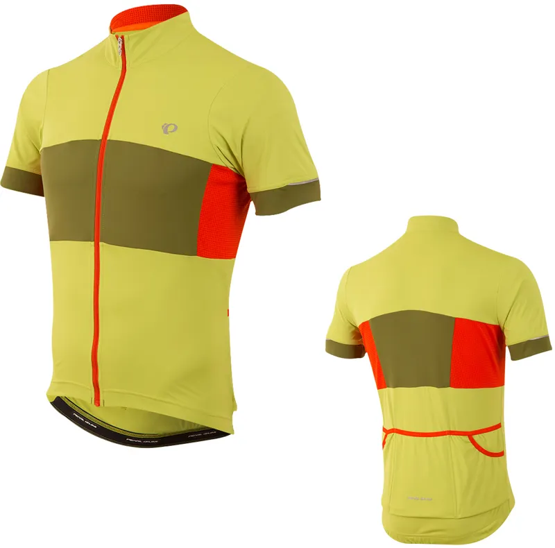 Pearl Izumi Mens, Elite Escape Semi Form Jersey, Citron / Avocado
