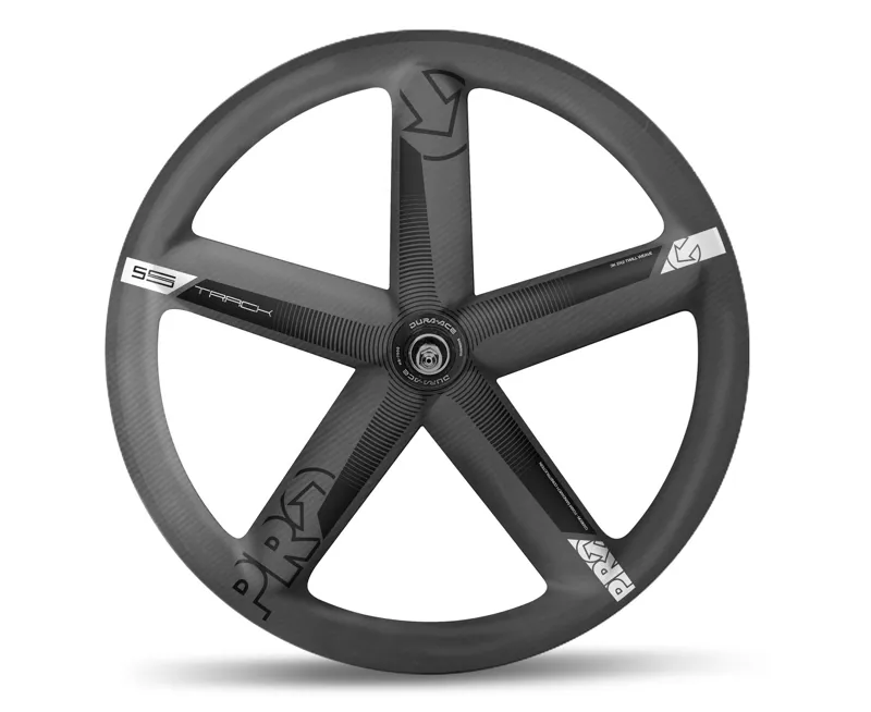 Pro Carbon track 5 spoke wheel with Dura Ace track hub Front