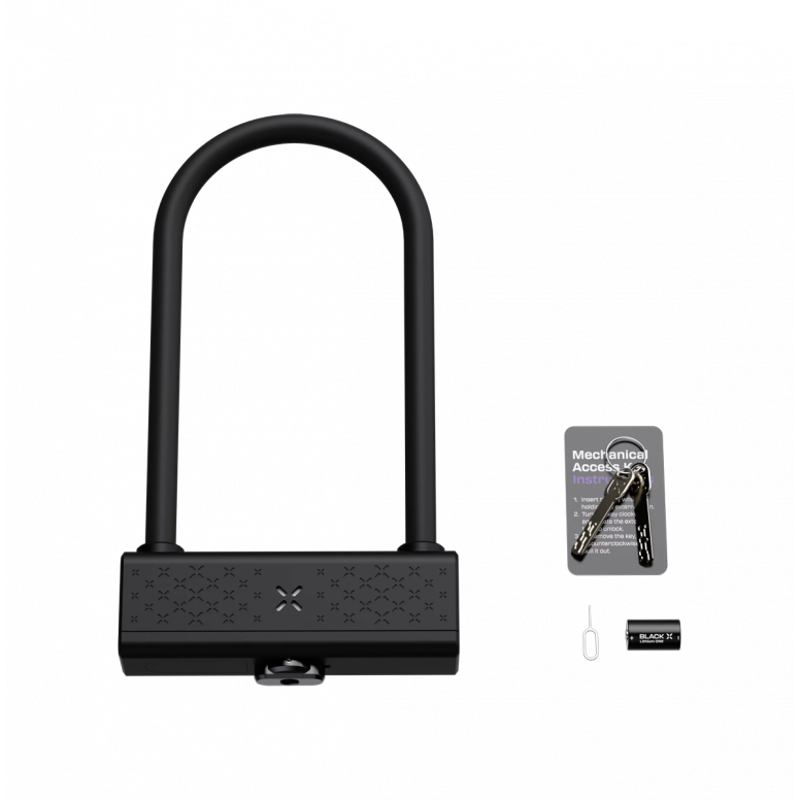 BLACK X Titan RockSolid Smart Shackle Lock diamond powered cycle-4